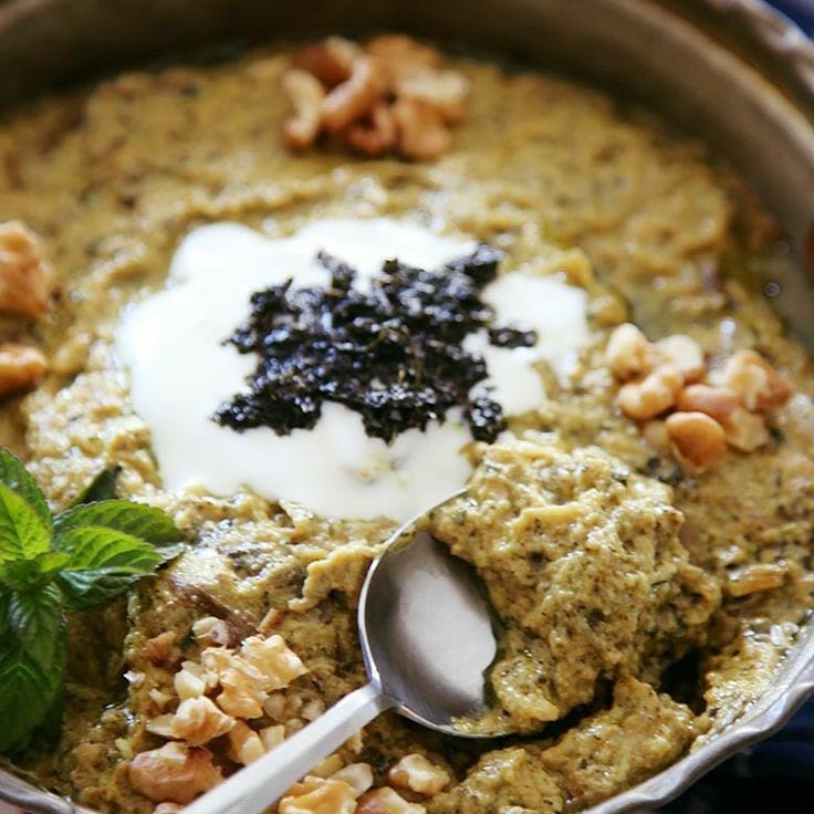 طرزتهیه حلیم بادمجان خوشمزه مجلسی با گوشت و برنج