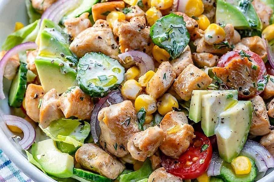 دستورتهیه سالاد ذرت و مرغ،یک سالاد تابستانی بسیار خوشمزه مخصوص دورهمی ها