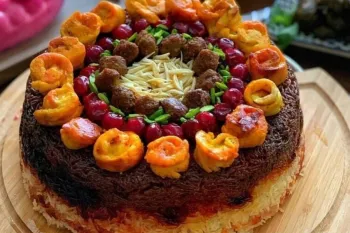 طرز تهیه ته چین آلبالوپلو با مرغ + نکات مهم در پخت
