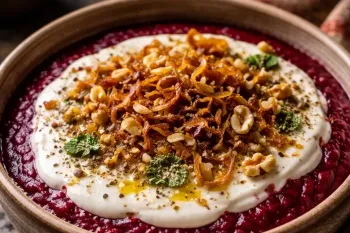 طرزتهیه آش کشک لبو غذای معروف اراکی برای چهارشنبه سوری