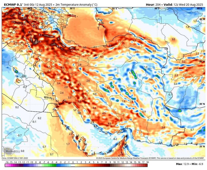 پیش‌بینی وضع هوا: وقوع رگبار و وزش باد شدید در ۹ استان کشور/دمای هوا افزایش می‌یابد